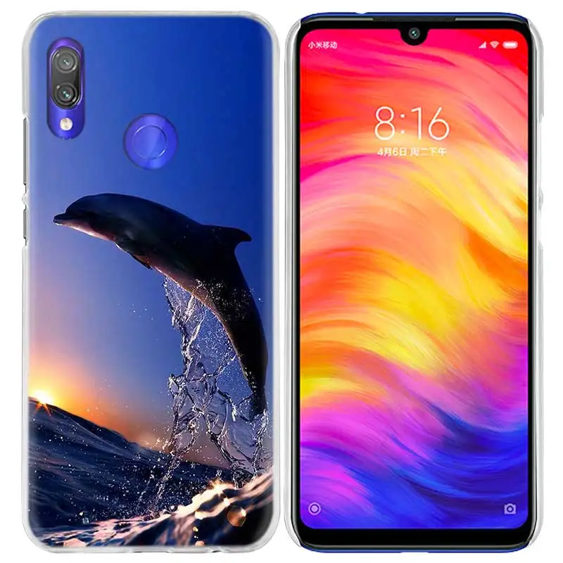 Милый чехол с дельфином для Xiao mi Red mi Go Note 7 6 6A Pro S2 5 5A 4X mi A1 A2 9 mi x 3 5G 8 lite Play F1 жесткий чехол для телефона с животными - Цвет: 03