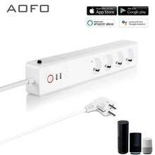Smart Power Strip WiFi Surge Protector Multi-Sockets, APP Remote Control enchufe intelignte, Works With Amazon Alexa and Google