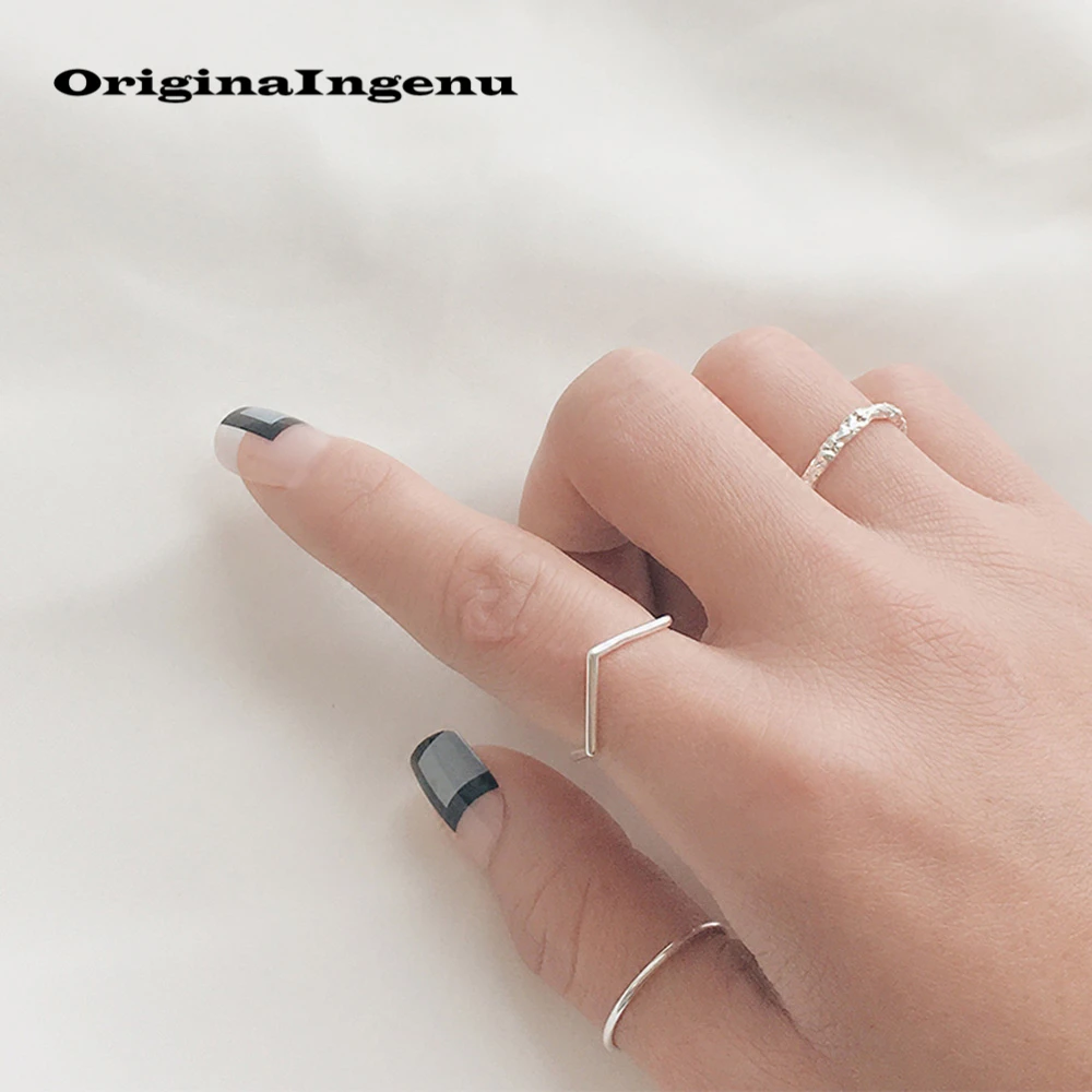 

925 Silver Ring Vintage Irregular Jewelry Charm Bohemia Minimalism Birthday Gift Haut Femme Bague Femme Rings for Women Anillos