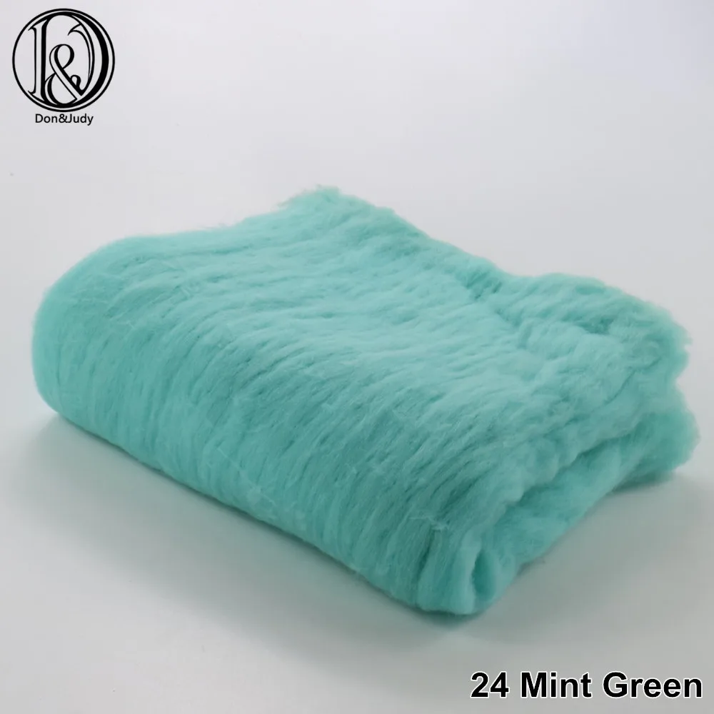50x50 см пушистое шерстяное войлочное Настоящее шерстяное одеяло корзина наполнитель для новорожденных фото реквизит одеяло корзины наполнитель позирует одеяло s - Цвет: 24 Mint Green