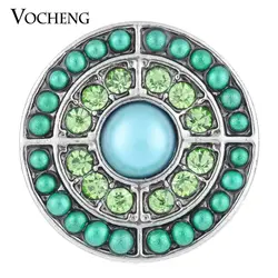 Vocheng Имбирное печенье 18 мм зеленый синий Glam 2 цвета заполненные бисера vn-1122