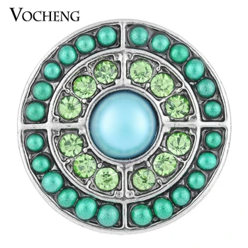 

Vocheng Ginger Snap 18mm Green Blue Glam 2 Colors Filled Bead Vn-1122