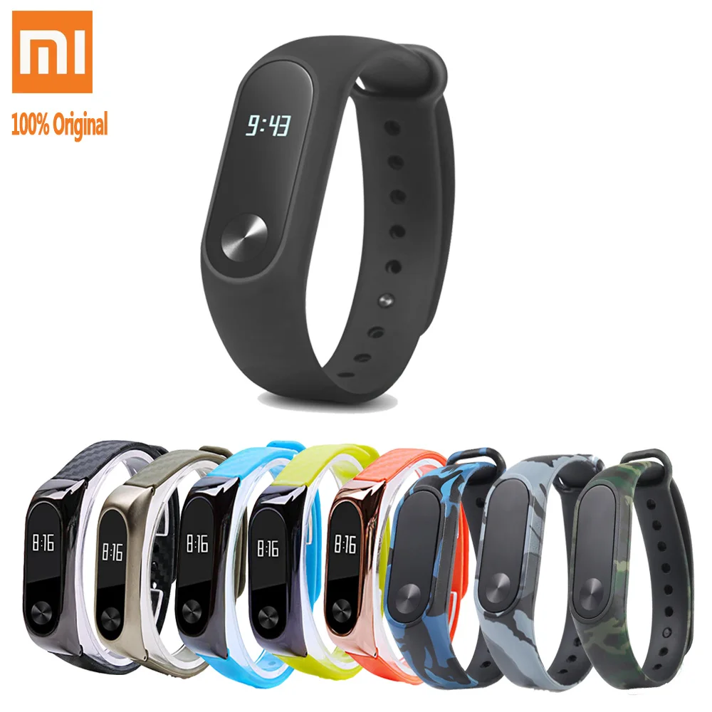 Оригинальный Xiaomi mi Band 2 Смарт фитнес Браслет часы браслет miband сенсорный экран OLED