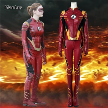 

The Flash Jesse Quick Cosplay Costume The Flash Season 3 Costume Superhero Outfit Halloween Suit Adult Women Clothes With Boots