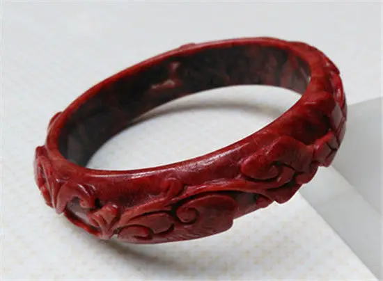 

Hot sell ->@@ NEW HOT Chinese Hand-carved Natural RED Jadeite Jade Bangle Bracelet 65.7MM NEW -Top quality free shipping