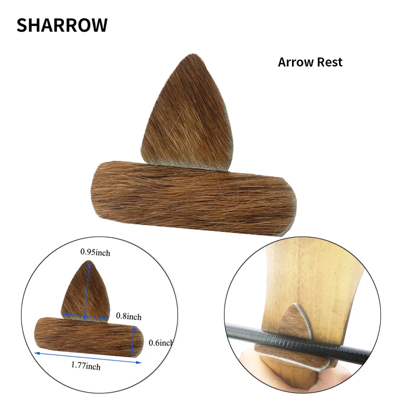 

1set Bow Rest Archery Arrow Rest Leather Arrow Silent Plate Recurve Bow Traditional Takedown Bow Arrow Rest Bow Rest