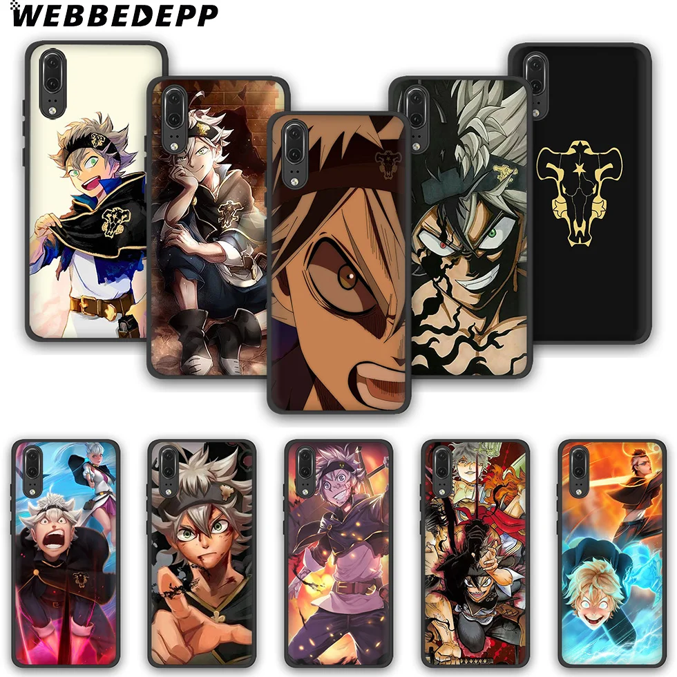 WEBBEDEPP Anime black clover TPU Phone Case for Huawei P10 P20 P30 Lite Pro Y6 Y7 prime 2018 Y9 2019 |