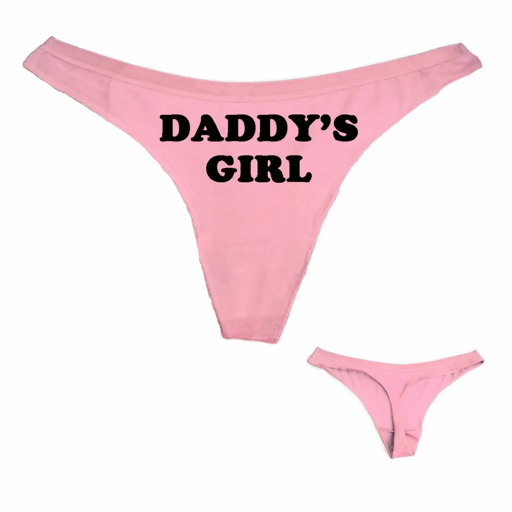 Модные женские сексуальные бесшовные стринги нижнее белье DADDY'S GIRL забавные T