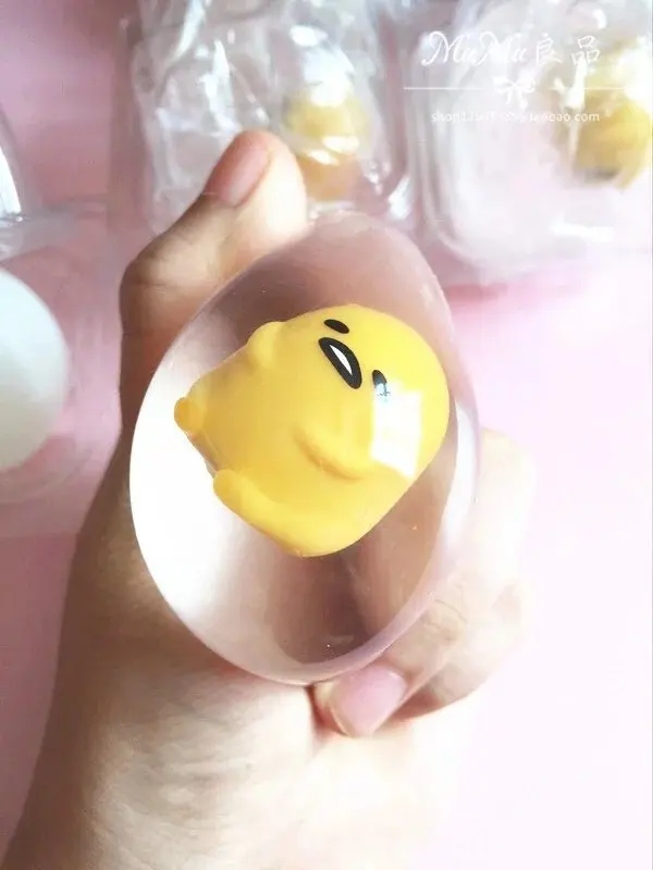 Gudetama рисунок желтое яйцо ленивый Gudetama стресс выпустила Игрушечные лошадки Vent ПВХ кукла Игрушечные лошадки