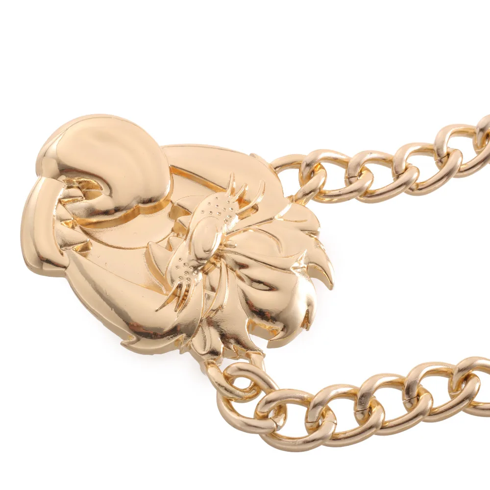 Хип-Хоп рок животное металлическая Львиная головка золотая цепочка ожерелье s для мужчин Панк мода большой тяжелый Лев кулон ожерелье ювелирные изделия