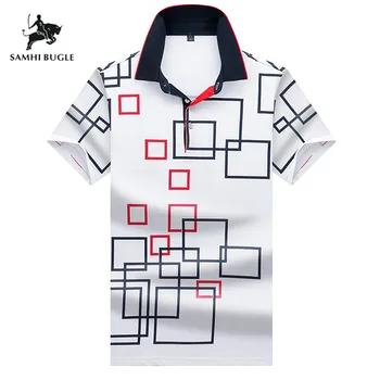 

100% Cotton High Quality White Polo Shirt Men Business brands Polo Shirts 3D embroidery Turn-down collar mens polo shirt