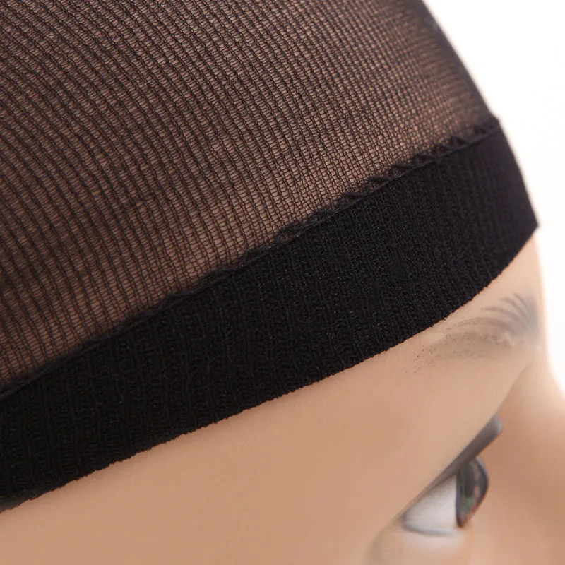 2Pcs Unisex Stocking Wig Liner Cap Snood Nylon Stretch Hairnets Protable
