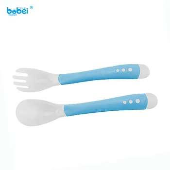 

2pcs/set baby kids children's spoon and fork set utensils feeding babies feeder learning training dishes tableware