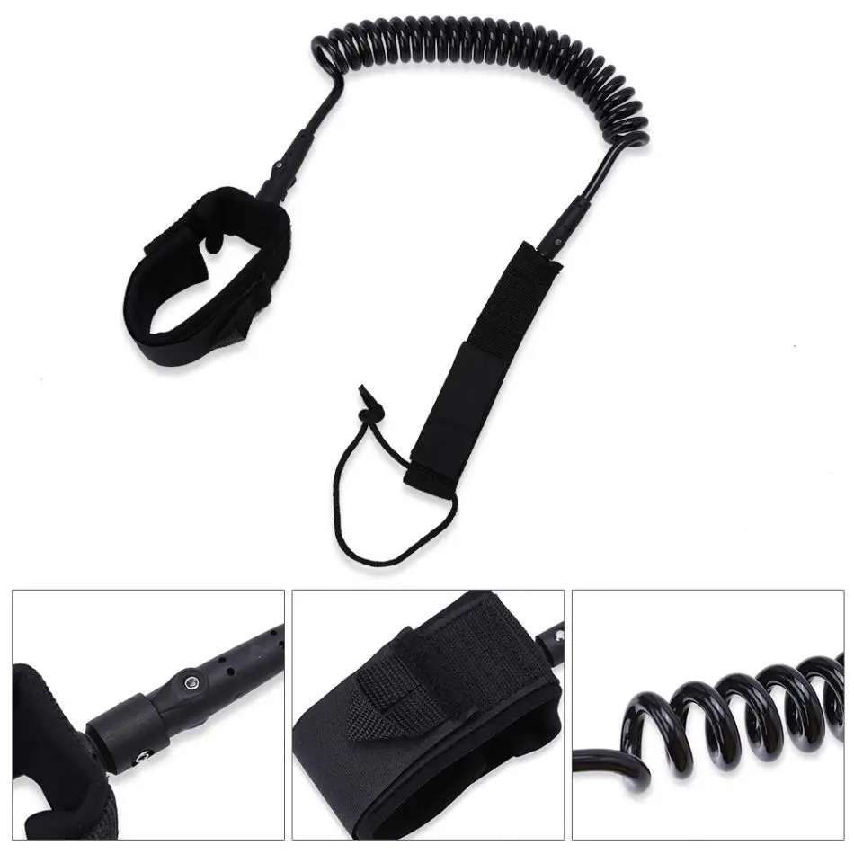 Safety Coil Surf Leash Surfboard Surfing Foot Rope Leash Coiled Cord