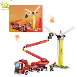 400 шт. пожарная лестница грузовик Совместимость город строительные блоки пожаротушения цифры развивающие Кирпичи игрушки для детей