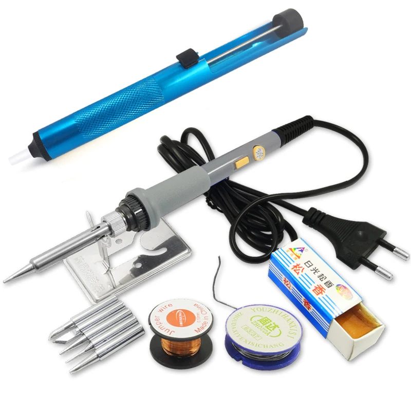 

DGKS 60W Power Switch Adjustable Temperature Electric Soldering Iron Set Welding Solder Station Heat Pencil Repair 11ps Tool Kit