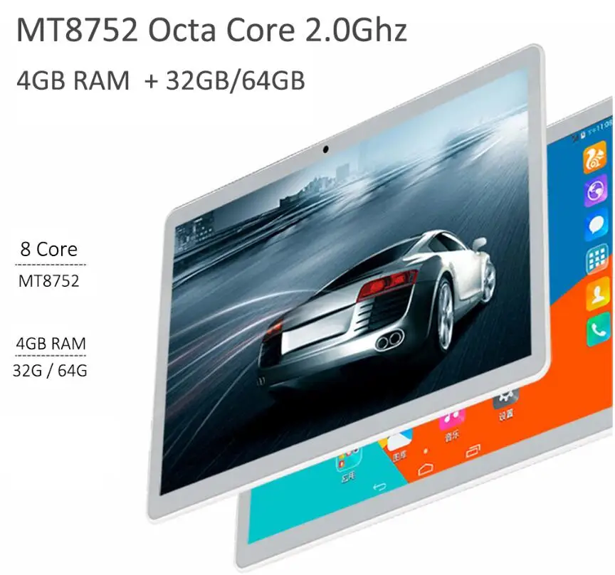 10-дюймовый Восьмиядерный планшет с двумя камерами и вспышкой, Android 7,0 4 Гб 64 ГБ 1280*800 ips Две сим-карты, двойной камеры фаблет, Wi-Fi, gps телефон 3g Планшеты ПК 10,1