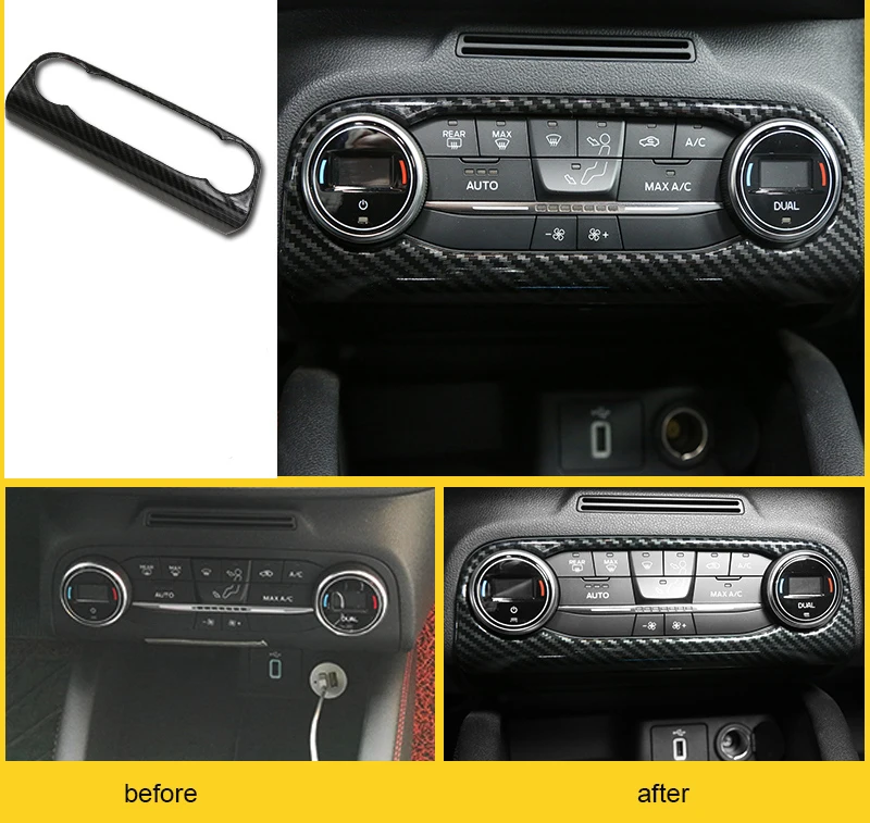 Kaufe Für Ford Focus MK4 - 2022 Zubehör LHD Klimaanlage Einstellung Rahmen  Interior Styling Abdeckung Trim AC Outlet