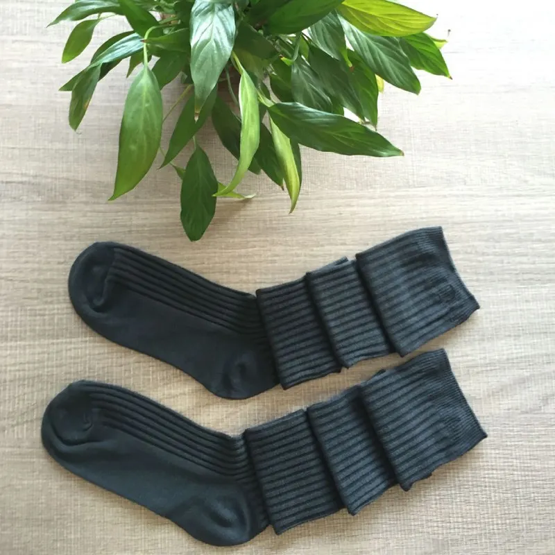 1 пара, носки до бедра, вязаные теплые гольфы, длинные Хлопковые женские сексуальные теплые носки, черные, серые женские носки medias de mujer