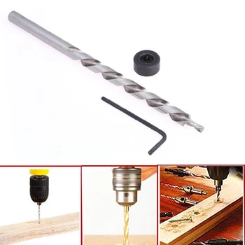 

9.5mm Drill Jig Guide Hex Twist Step Drill Bit Set For Kreg Pocket Hole Jig Kit Guide Power Tools
