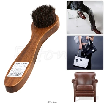 

Long Wood Handle Bristle Horse Hair Brush Shoe Boot Polish Shine Cleaning Dauber