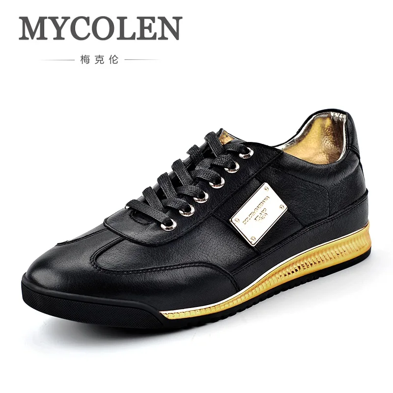 MYCOLEN Hot Sale 2018 Men Casual Leather Fashion Sports Shoes Tide Breathable Mens Shoes Black High Quality Luxury Brand Shoes цена MYCOLEN Hot Sale 2018 Men Casual Leather Fashion Sports Shoes Tide Breathable Mens Shoes Black High Quality Luxury Brand Shoes цены онлайн