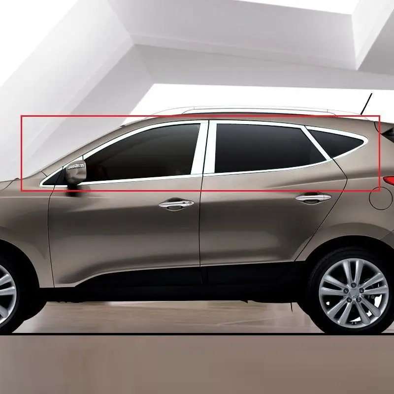 

Decorative Chromium Automobile Window Exterior Dashing Trim Bright Sequins Parts 09 10 11 12 13 14 15 16 17 18 FOR Hyundai IX35