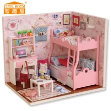Мебель DIY Кукольный дом Wodden Miniatura кукольные домики набор мебели пазл ручной работы кукольный домик игрушки для детей подарок для девочки H012