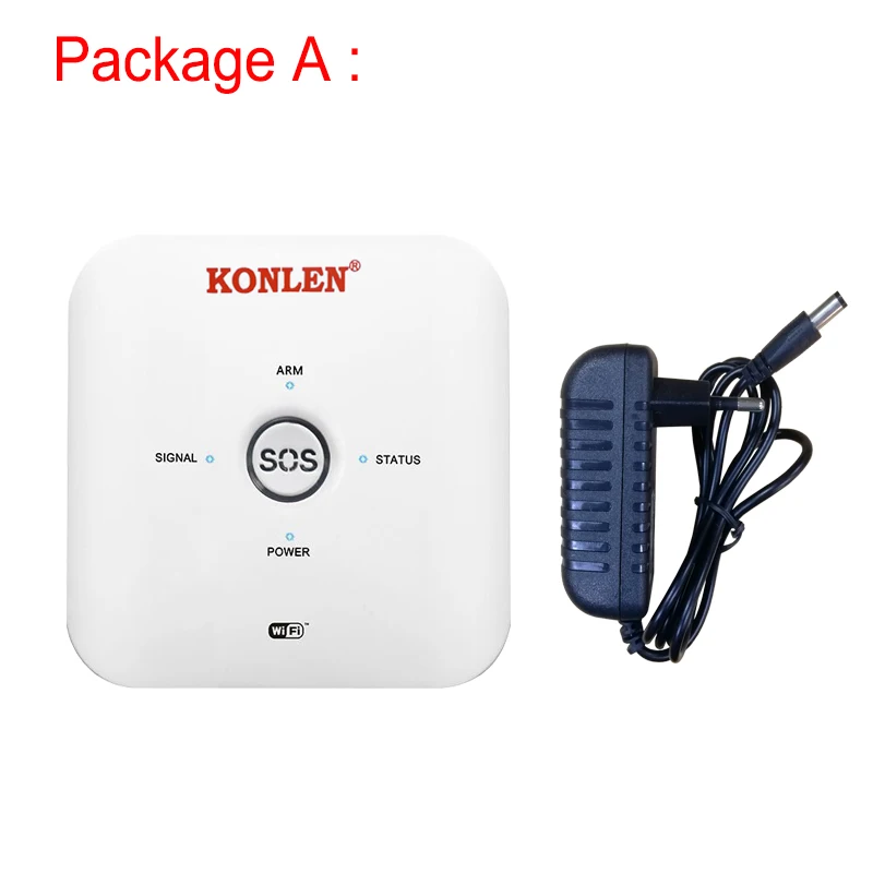 KONLEN Tuya Smart Life MINI wifi GSM домашняя система охранной сигнализации Беспроводная с ip-видеокамерой Alexa Google Home Голосовое управление - Цвет: Package A