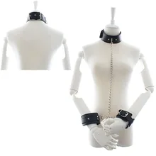 Bdsm Handcuffs Collar Hand Cuffs Pu Leather Toys For With Chain Bondage Slave Restraints Adult Games For Sex Exotic Accessories Bdsm Handcuffs Collar Hand Cuffs Pu Leather Toys For With Chain Bondage Slave Restraints Adult Games For Sex Exotic Accessories