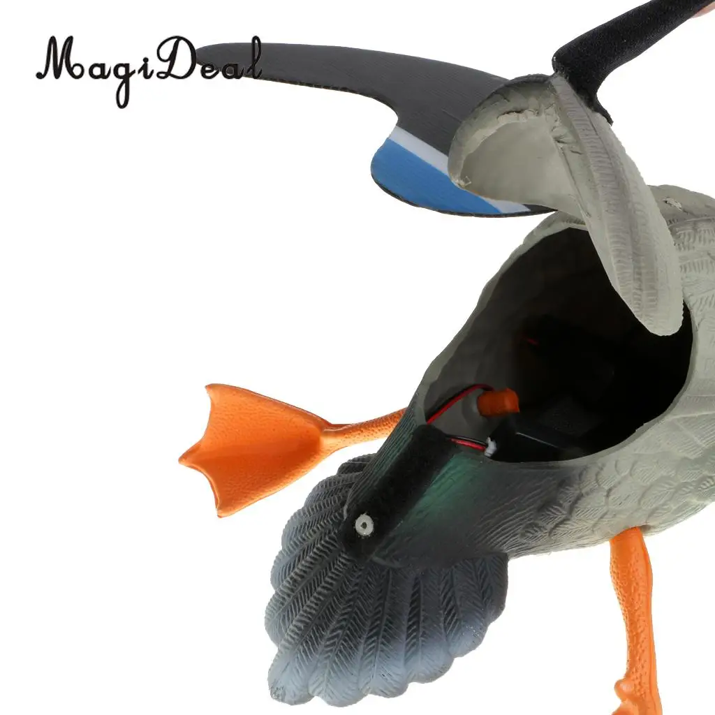 MagiDeal Hunting Duck Decoy Electric Flying Duck Decoy Remote Control Male Duck for Outdoor Kayaking Canoe Fishing Accessories