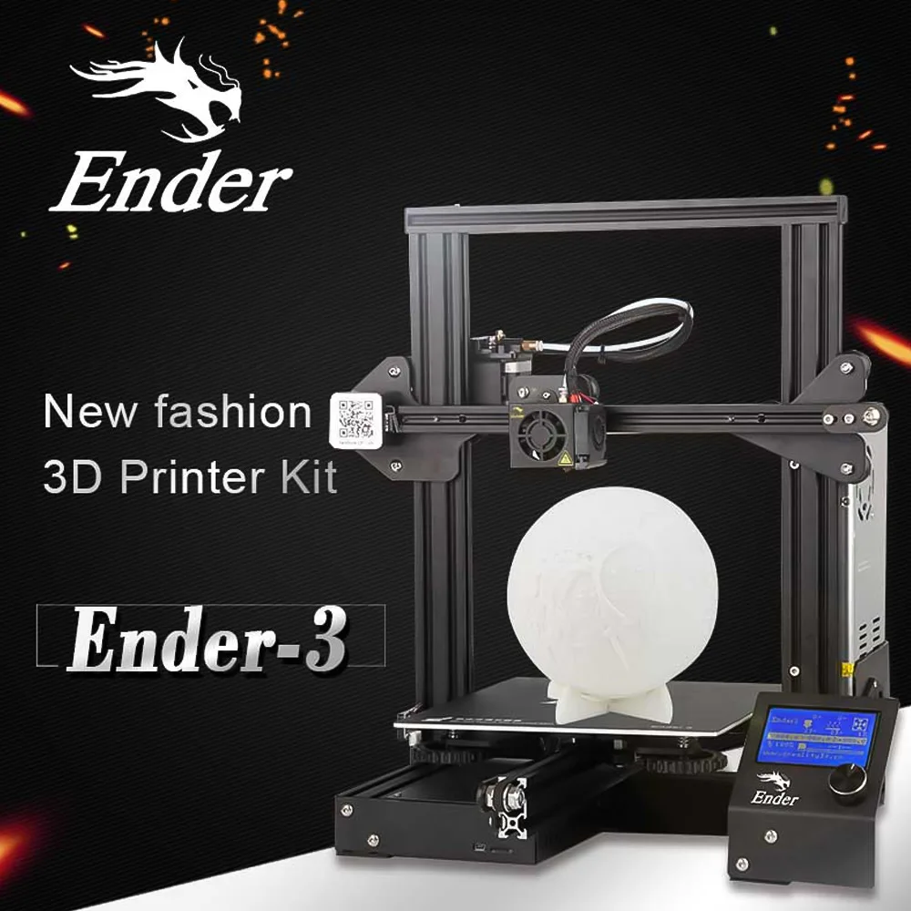 Creality 3D Ender-3 3d принтер DIY комплект самостоятельной сборки Prusa I3 3d принтер с обновлением резюме печати мощность стекло вариант