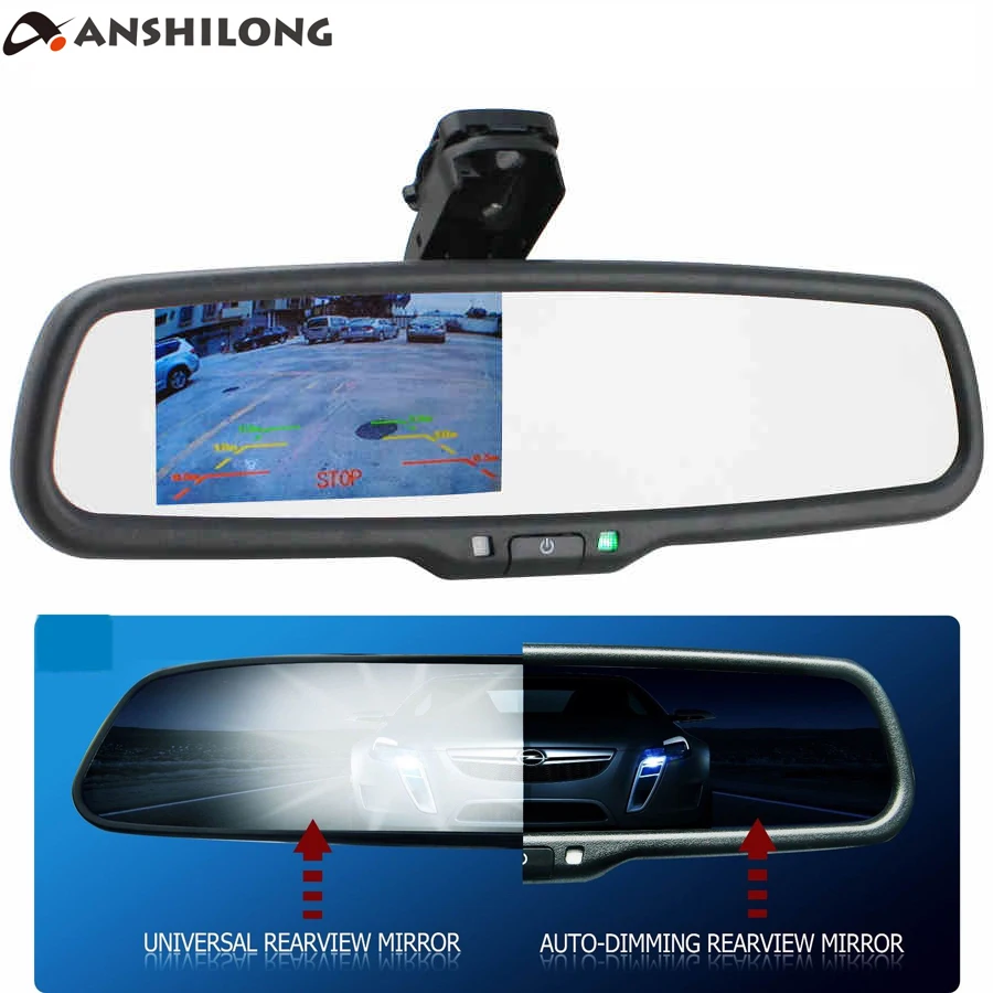OEM Auto Dimming Rear View Mirror With 4 3 Inch 800 480 Resolution TFT LCD Car