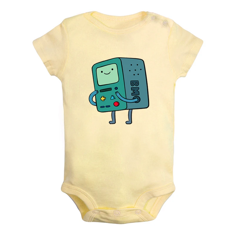 Милый Beemo BMO Adventure Time собака Jake дизайн для новорожденных мальчиков и девочек униформа-комбинезон с принтом для младенцев, боди, одежда хлопковые комплекты - Цвет: JaBaby3002YD