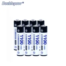 8 шт./лот Doublepow DP-AAA1100mA 1,2 В Ni-MH Перезаряжаемые Батарея в фактической высокое Ёмкость из 1100mA Батарея ячейки Бесплатная доставка
