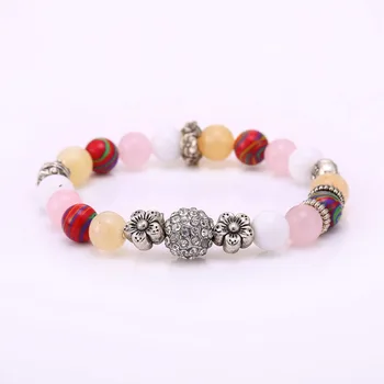 

10 Pcs New Design Summer Style Fashion Brand Stone Bracelets Pendant Jewelry for Women Friendship Bracelet TG89