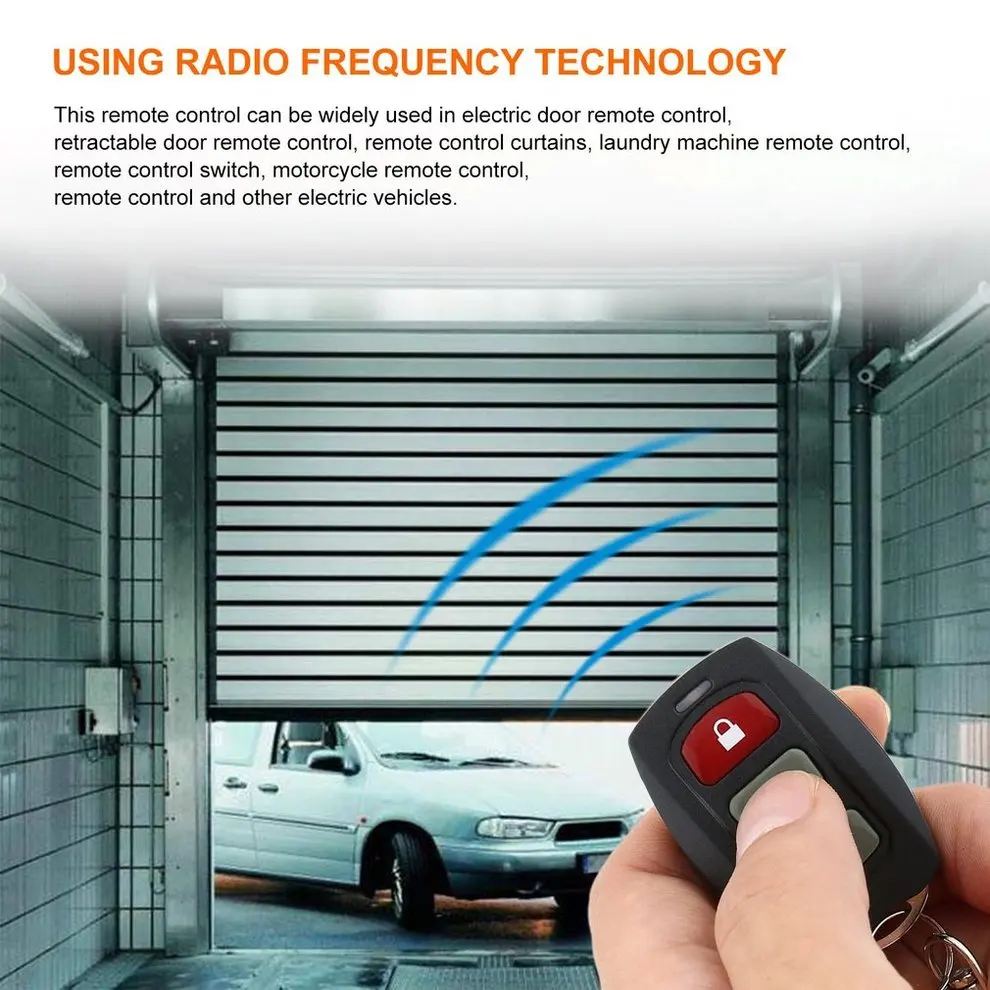 5PCS Wireless 3 Buttons Remote Control Car Key Duplicator Adjustable Frequency Electric Gate Garage Door Keychain | Электроника