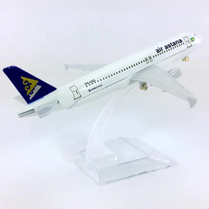 16 см 1:400 Airbus A320-200 модель Air Astana Airways с базовым сплавом самолет коллекция дисплей детский подарок