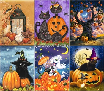 

Full DIY Diamond Painting,Pumpkin Embroidery,Halloween,black cat,Cross Stitch,5D,Wall,Rhinestone,Mosaic,Kits,DIY,Home Decor,Art