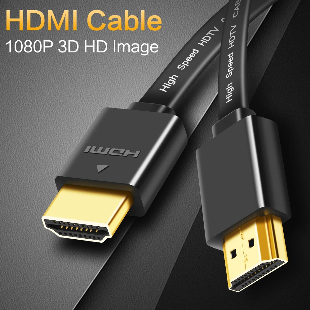 1,4 Версия 1080p 3D Тонкий HDMI кабель Позолоченный штекер Male-Male HDMI кабель 0,3 м 0,5 м 1 м 1,5 м