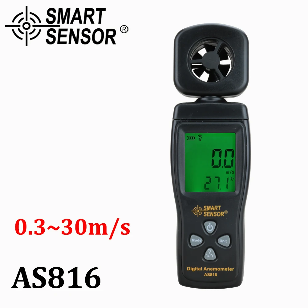

Multifunctional anemometer LCD wind speed meter Air Velocity Gauge windmeter diagnostic-tool Temperature Measuring W/ backlight