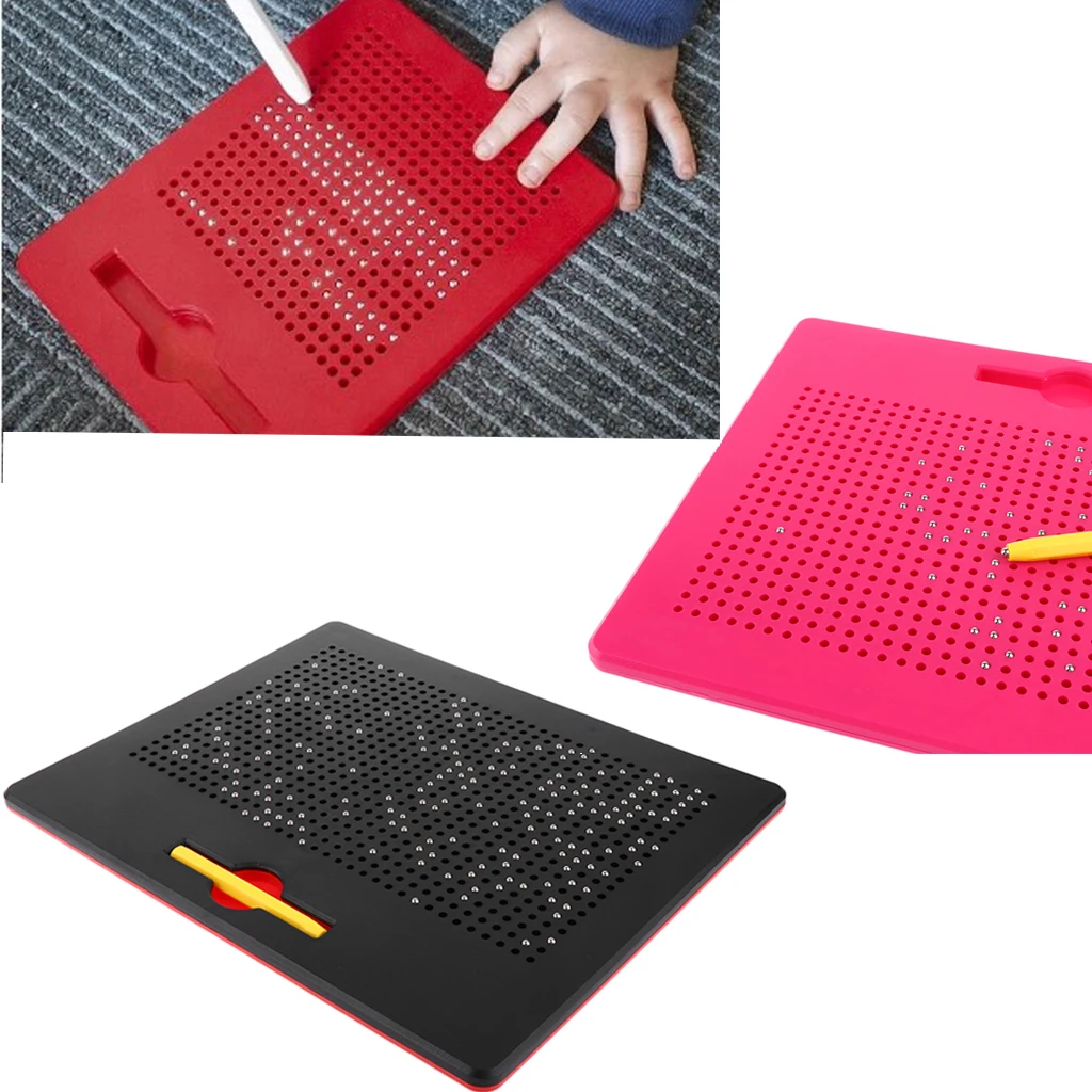 Erasable Magnetic Beads Drawing Boards Doodle Sketch Board for Writing Educational Learning Aids Number Shapes Cogniton Kids Toy