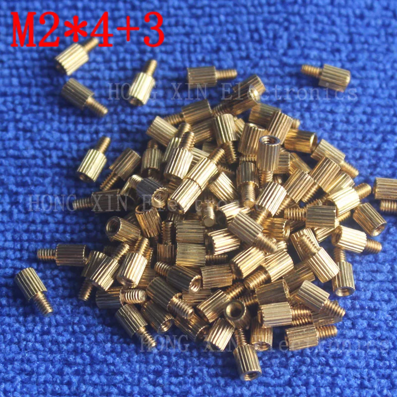 M2*4+3 brass Standoff 4mm Spacer Standard Male Female brass standoffs