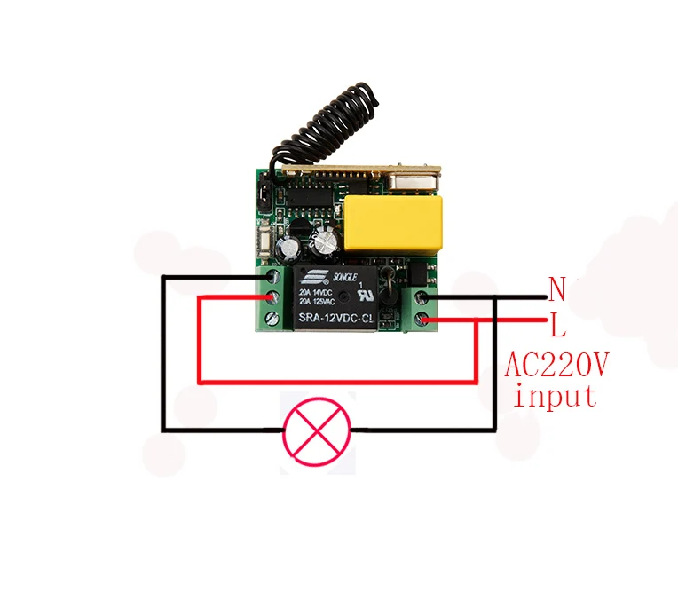 AC220V 1ch Беспроводной Дистанционное управление переключатель Системы teleswitch 1* приемник+ 1* кошачий глаз передатчики для Приспособления ворота гаража двери