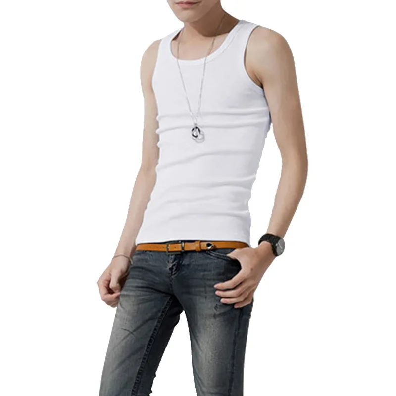 

Fashion Solid Sleeveless Tank Top Men O-Neck Bodybuilding Ropa Hombre Causal Summer Gym Tank Top Slim Singlet Mens Clothing