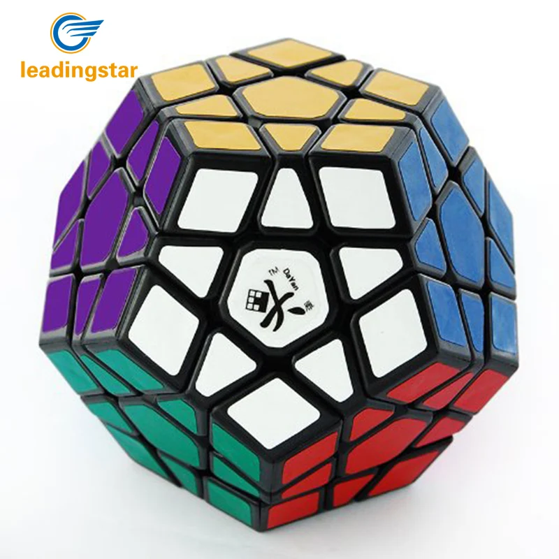 LeadingStar DaYan Megaminx I Speed Magic Cube Without Ridges Black Great Educational Twisty Puzzle Toy for