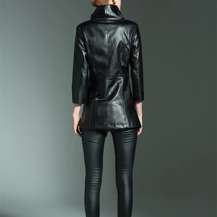 New Arrival Women Black Warm Outerwear Autumn Winter Long