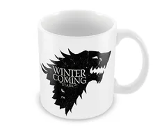 Game of thrones becher haus stark becher kaffeetasse tassen keramik weiß tasse aufkleber porzellan tee tassen wasser trinken milch bier
