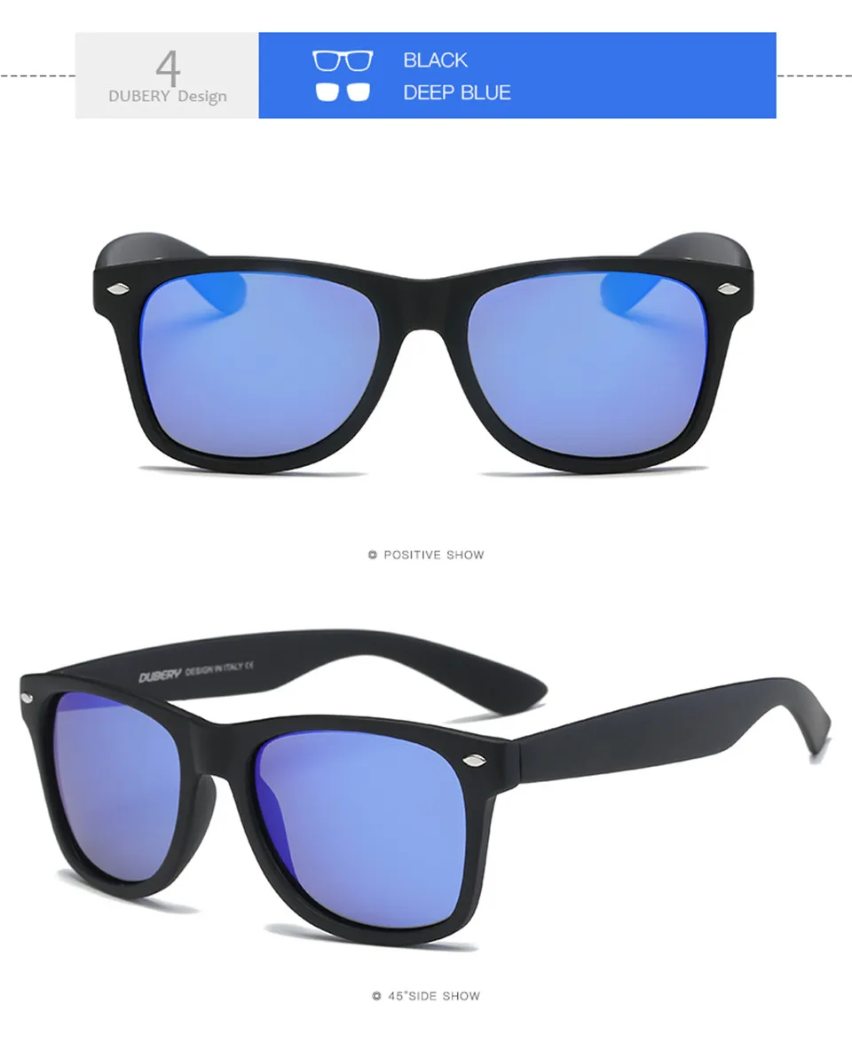 DUBERY поляризованных солнцезащитных очков Для мужчин вождения оттенков мужские солнцезащитные очки для мужчин Роскошные Брендовая дизайнерская обувь Спорт