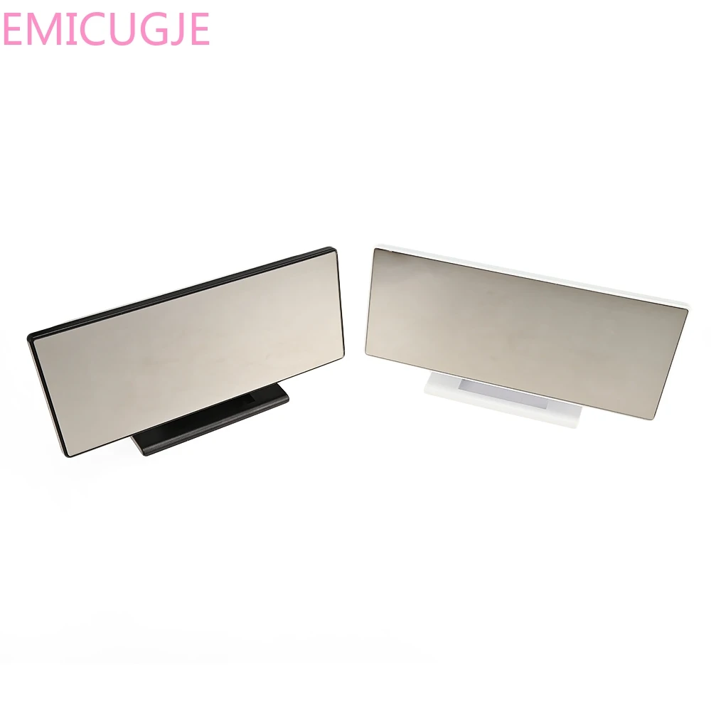 Mesa de escritorio electrónica reloj Digital espejo reloj de superficie con gran pantalla LED puerto USB para dormitorio
